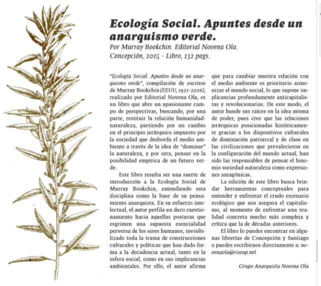 Reseña libro Ecología Social en Mongako